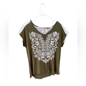 Carol Rose floral lace t-shirt